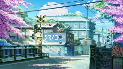 4K唯美治愈日系动漫樱花街道
