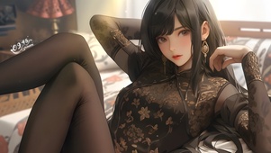 黑色旗袍女神