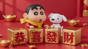 恭喜发财可爱小新