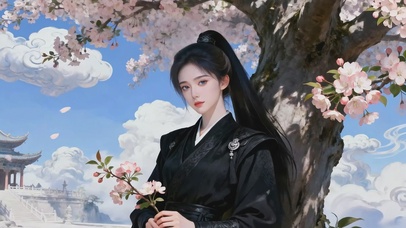 清纯文艺古风汉服美女