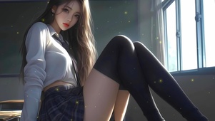 长发美女