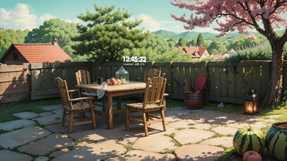 4K清新夏日清凉小院