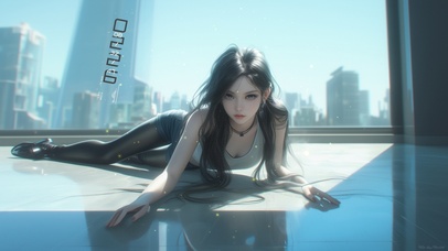 她的身影在微风中轻轻摇曳