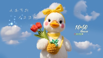 打工人文字小鸭