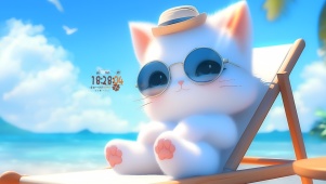 日光浴猫咪