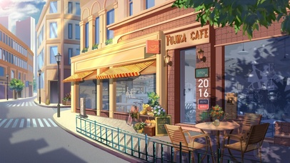 唯美治愈动漫城市街道