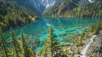 清澈见底的河水