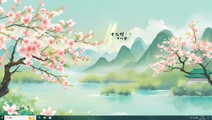 4k 唯美春季桃花林