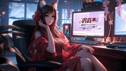 4K清纯可爱古风电竞阿狸