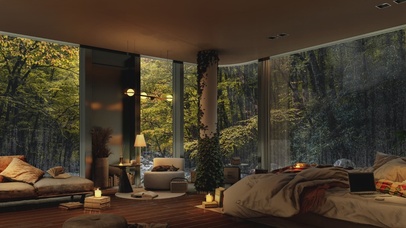 唯美治愈温馨森林房间卧室