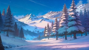 唯美山野雪景