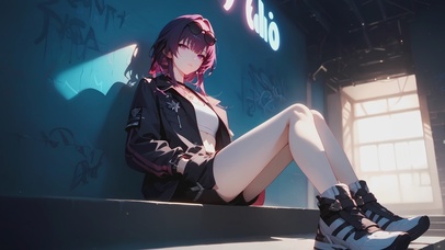 二次元时尚潮酷女孩