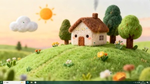 可爱毛毡风插画小屋