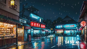 雨夜街道
