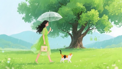 雨天散步