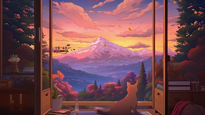 4K 望向窗外的橘猫