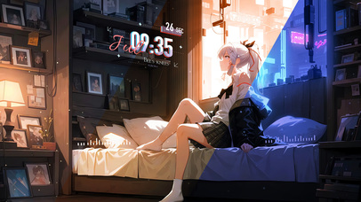 窗边神里绫华（随时间变化）