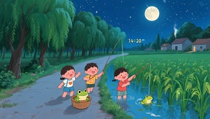 童年de夏夜稻田