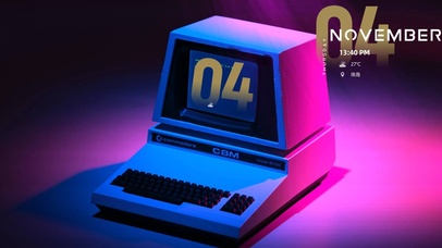 古董计算机（带真实时间）