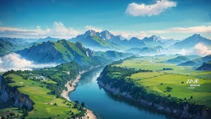 清新 森林河流