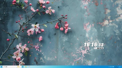 简约小清新梅花树桌面主题