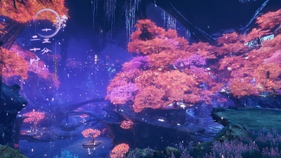 4K古风夜晚樱花梦幻