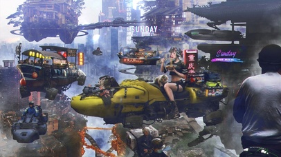 4k 赛博朋克未来重庆之都