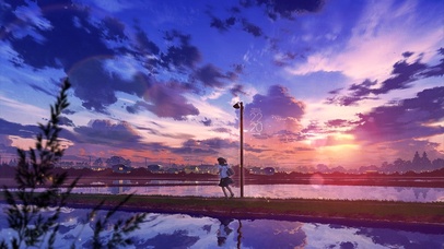 夕阳下的小路上（6K超清）