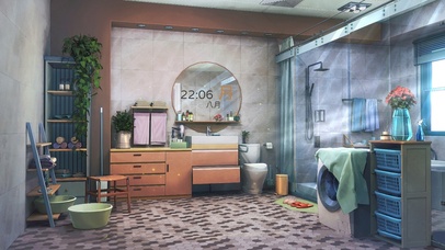 4K 温馨整洁的浴室