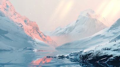 冰川下的唯美瞬间