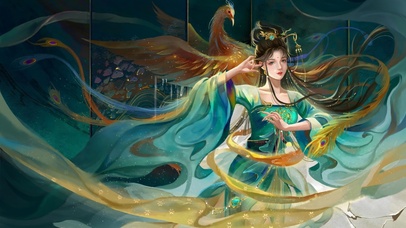 唯美古风凤凰神女