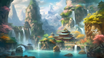 唯美清新国风山水