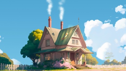 治愈 初春小别墅