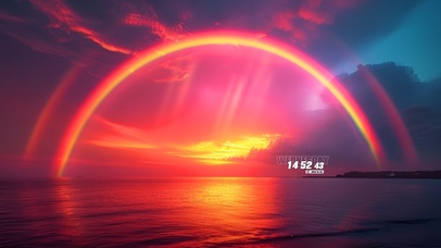 彩虹夕阳（治愈）