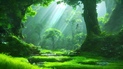 4K唯美治愈清新护眼森林