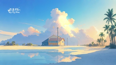 花漾壁纸|湖边人家