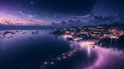 4K高清星河壁纸海面星光