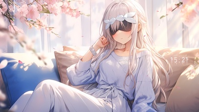 甜美居家樱花女孩	