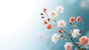 月光下唯美绢纱花