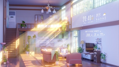 4K治愈午后阳光客厅