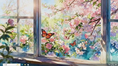 窗裁春樱-桌面主题