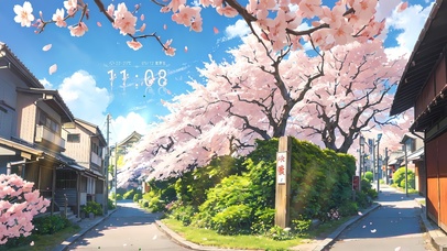 唯美樱花街道