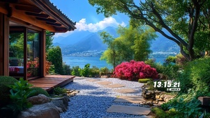 护眼度假屋后院
