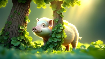 大自然风景森林野猪摄影