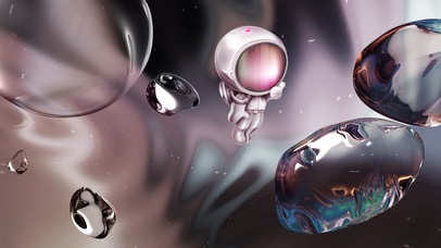 4K 原创 太空人 酸性风格 