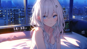 清纯忧郁漫画女孩