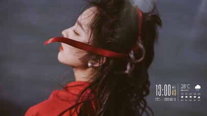 4K清纯红裙美女