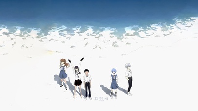 7K 4K日漫海滩上的男孩女孩