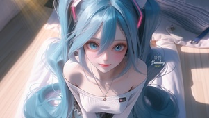 可爱成年初音女孩