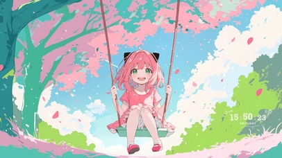 荡秋千可爱阿尼亚